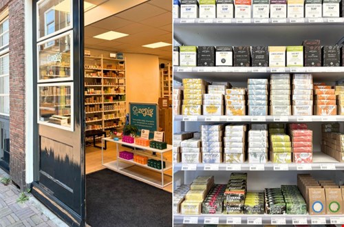 Zaluge zeep bij Zepig op de Donkerstraat, schuin tegenover Keck & Lisa Zaluge zeep bij Zepig op de Donkerstraat, schuin tegenover Keck & Lisa